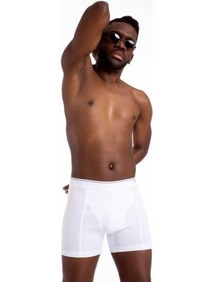 Erkek Beyaz Tender Cotton Boxer 3'lü Paket 9673