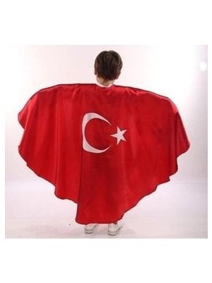 Ay Yıldız Çocuk Pelerini 23 Nisan Ay Yıldızlı  Çocuk Pelerini