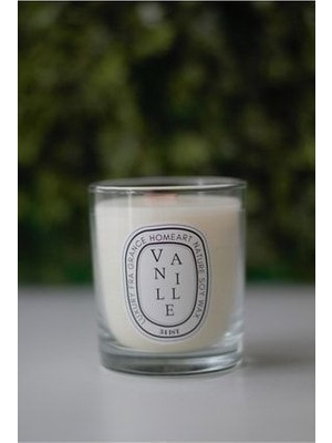 Home Art Plus Vanilya Kokulu Ahsap Fitil Bardak Mum Soya Wax