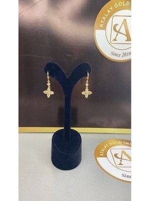 22 Ayar Altın Kaplama Zircon Taşlı Küpe