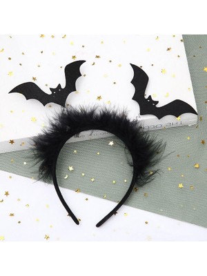 Brave Bull Cute Pumpkin Headband Orange Tassel Hair Accessories Elastic Non-Slip Headband Women Girls Halloween Party Headdress Decoration Supplies (Yurt Dışından)