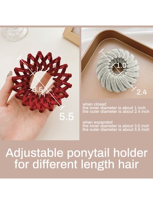 Brave Bull Set Of Bird's Nest Magic Hair Clips Hairband Bun Maker Thick Thin Hair Hair Clips Expandable Hair Clips Suitable For Women Ponytail Clips Hairband (Yurt Dışından)