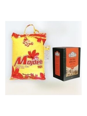 Mojdeh Safran Aromalı Pirinç 5 kg - Spesial 500 G Dökme Çay 2 Li Set