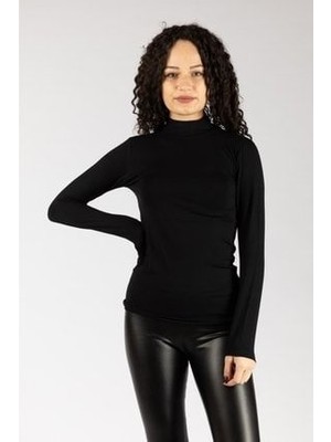 Uzun Kollu Balıkçı Yaka Likralı Penye Body