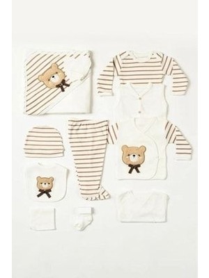 Webombinoo 11 Parça Yenidoğan Hastane Çıkışı Zıbın Set Organik ve Anti Alerjik  Pamuk