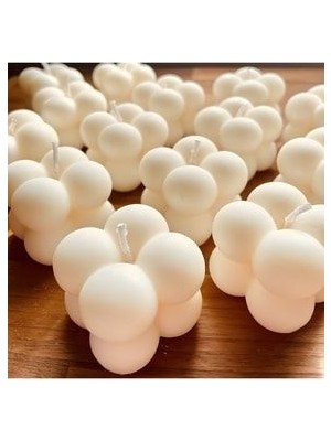 24 Adet Bubble Mum Beyaz Renk