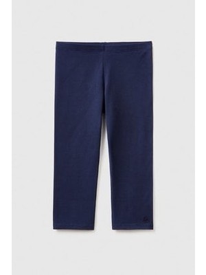 Kız Çocuk Logo Işlemeli Tayt