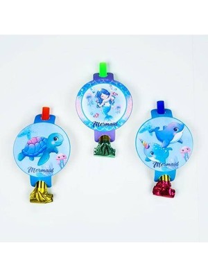 Parti Dükkanım Deniz Kızı Little Parti Düdüğü (6 Adet)