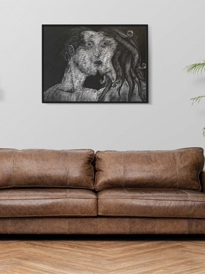 50X70 cm | Yasak Elma Akrilik Boya Tablo | Islak Imzalı