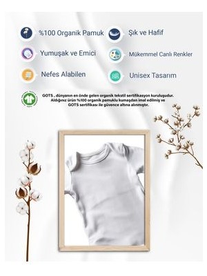 Lotus Baby Kısa Kollu %100 Pamuklu Uykucu Şirin Tasarımlı Bebek Body Zıbın