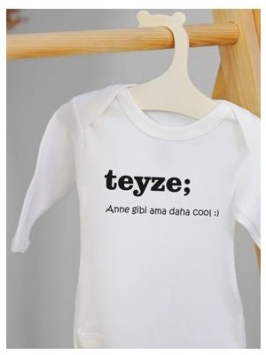 Lotus Baby Uzun Kollu %100 Pamuklu Teyze Gibi Ama Daha Cool Tasarımlı Bebek Body Zıbın