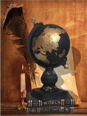 Tekno Trust Dekoratif Masa Üstü Kitaplı Dünya Küresi (Atlas)