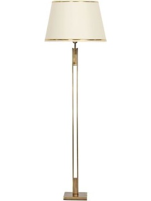 Memphis Antik Eskitme Kaplama Metal Lambader -  Gold Krem