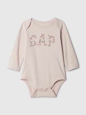 Bebek Pembe Gap Logo Bodysuit