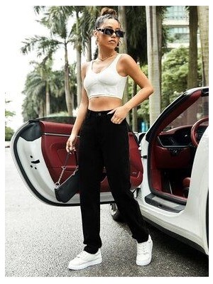 Leo Penelope Mnr Yüksek Bel Slim Mom Kadın Jean Pantolon