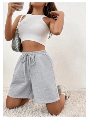 Ikili Şort Seti Paça Lastik Rahat Giyim Jogger