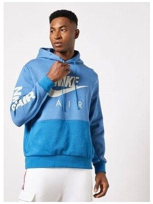Sportswear Air Brushed-Back Fleece Pullover Hoodie Erkek Sweatshirt DM5202-407