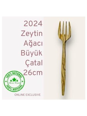 Ceren Wooden Doğal Zeytin Ağacı Çatal Tahta Ahşap Çatal El Yapımı Handmade