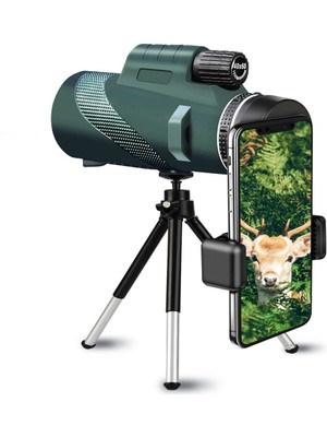 80X100 Hd Zoom 5000M Monoküler Teleskop Taşınabilir Dürbün Uzun Menzilli Teleskop Avcılık Spor Kamp