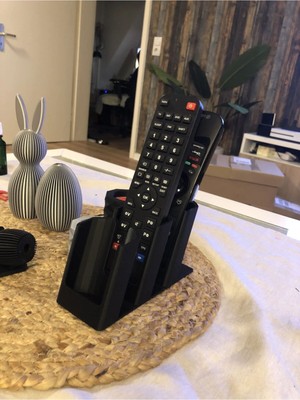 Dlc 3d Design 3 Gözlü Kumandalık Televizyon Uydu Alıcısı Klima Kumandası Tutucu Kumanda Düzenleyici Tutacak Stand