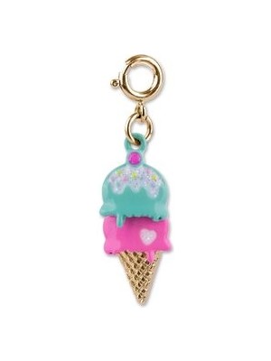Gold Swivel Ice Cream Cone Charm