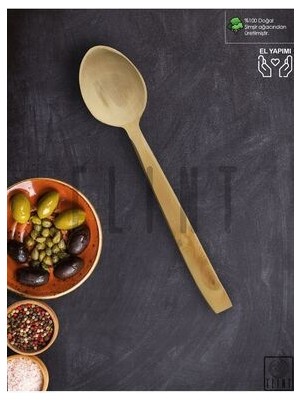 Şimşir Ağacı El Yapımı Tahta Ahşap Kaşık Büyük Mutfak Yemek Kaşığı 27 cm