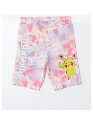 Beli Lastikli Pikachu Baskılı Kız Çocuk Tayt