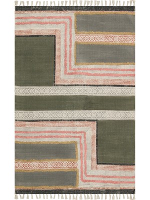 Eko Halı Holi Kilim Hl03 Multy Pamuk İle Üretilen Etnik Desenli Çok Renkli Dokuma Kilim