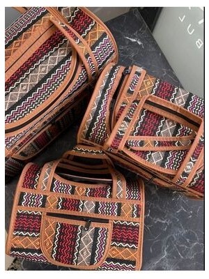 Büyük Boy 3 Lü Çanta Seti Piknik Deniz Çantası Şık Görünüm ve Moda Trendleri ile Tasarlandı