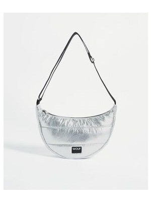 Silver Glossy Crossbody Bag - Askılı Omuz Çantası