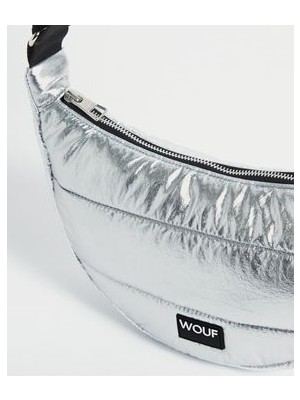 Silver Glossy Crossbody Bag - Askılı Omuz Çantası