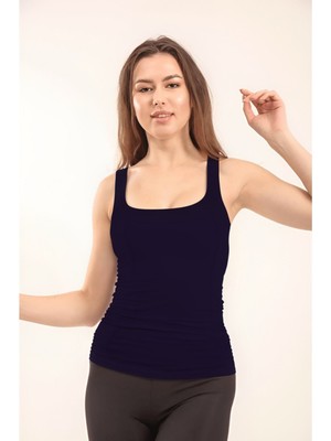 Balenbi Kadın Basic Geniş Askılı Uzun Penye Body 1068