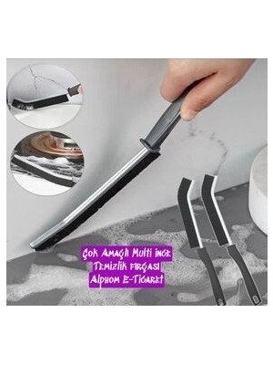 Alphom Çok Amaçlı Multi Ince Temizlik Fırçası Derz Arası Banyo Mutfak Lavabo Detay Temizleme Fırçası