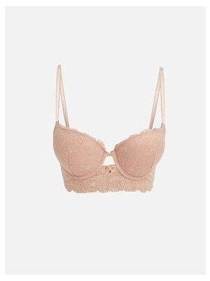 Balenli Dolgulu Dantelli Tişört Sütyen