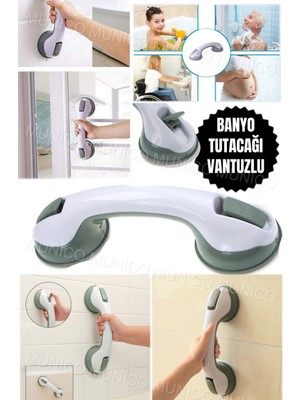 Nidage Yaşlılar Için Güvenli Banyo Tutamağı Vantuzlu Emniyet Kolu Güçlü Kavrama Banyo ve Duş Için