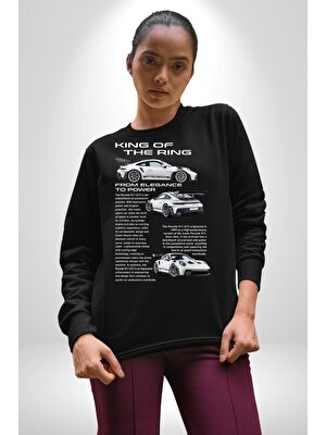 Porsche 911 Gt3 Rs Kadın Erkek Siyah Sweatshirt