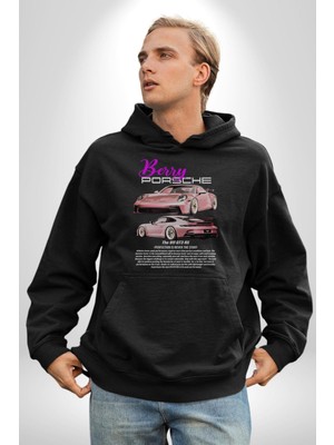 Berry Porsche 911 Gt3 Rs Kadın Erkek  Siyah Kapüşonlu Sweatshirt Hoodie