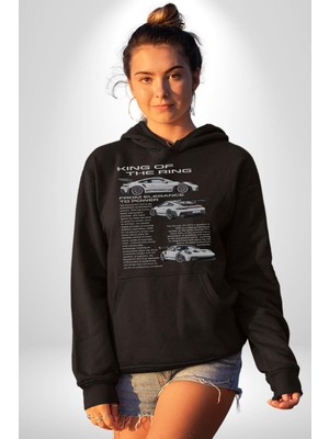 Porsche 911 Gt3 Rs Kadın Erkek  Siyah Kapüşonlu Sweatshirt Hoodie