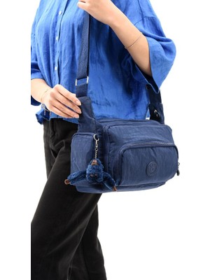 Klinkır Kumaş Kadın Postacı Omuz Çantası Çapraz Askılı Çok Cepli Su Itici Kumaş 30*20 cm