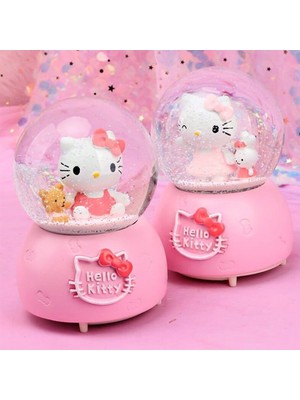 Hediyesahibi  Hello Kıtty Işıklı Müzikli Orta Boy Kar Küresi