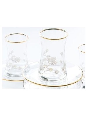 Sakura Cam 12 Parça Çay Seti 160 ml Şeffaf