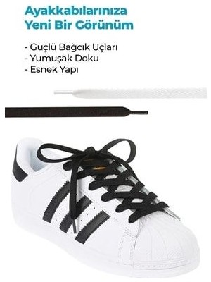 Mater 120 cm Yassı Spor Ayakkabı Bağcık Siyah