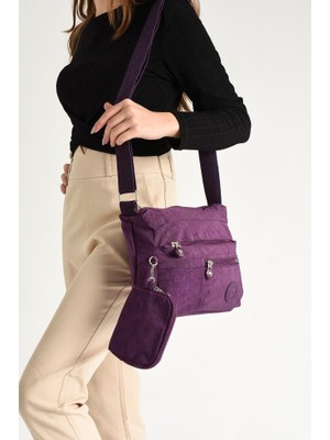 Klinkır Omuz Çantası Mini Cüzdanlı Çapraz Askılı Postacı Çanta Su Itici Kumaş 27*17 cm Hafif