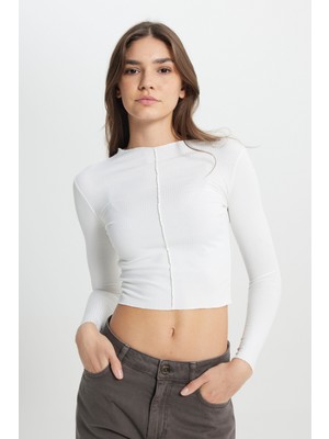 Wrangler Regular Fit Normal Kesim Bisiklet Yaka Beyaz Uzun Kollu Tişört