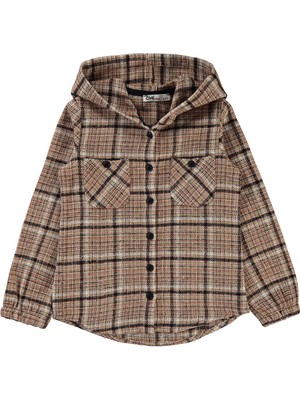 Civil Girls Kız Çocuk Gömlek 6-9 Yaş Kahve