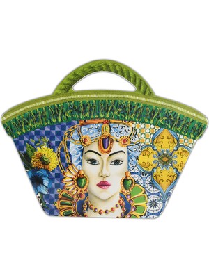 Baci Milano Joke Sicily Kesme Tahtası Çanta Yeşil