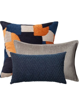 Woodhub " Otto & Cello " - Dekoratif Yastık- 3'Lü Kombin Set (Iç Yastık Dahil)