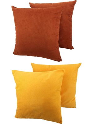 Woodhub Kırlent Kılıfı 4'Lü Özel Tasarım Punch Yapılabilir Yumuşak Dokulu Kırlent Hediyelik