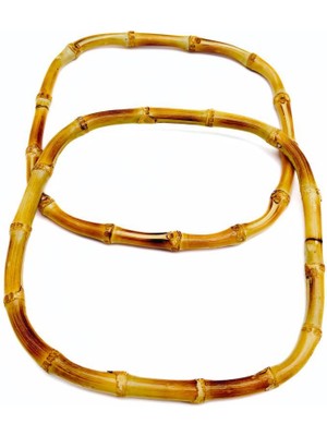 Angel Çanta Aksesuar Kare Model Gerçek Bambu Çanta Sapı