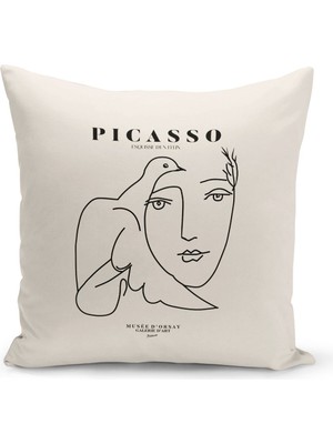 Woodhub Sanat Serisi Çift Tarafı Dijital Baskılı Kırlent Kılıfı (Art Cushion Cover)